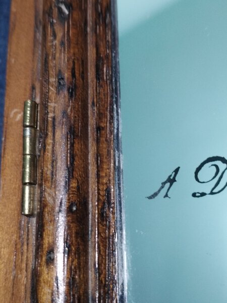 Cutie franceza vintage pentru chei cu oglinda A. Deauville