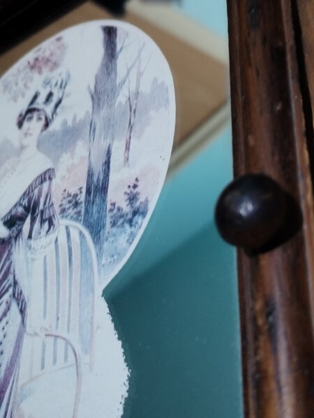 Cutie franceza vintage pentru chei cu oglinda A. Deauville