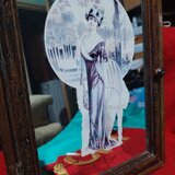 Cutie franceza vintage pentru chei cu oglinda A. Deauville